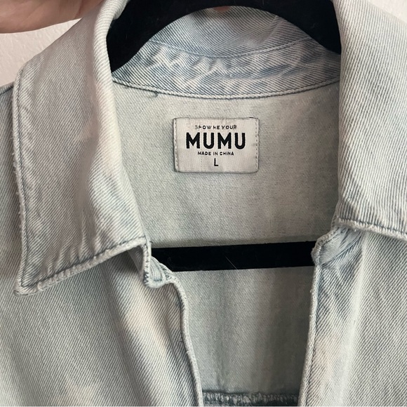 Show Me Your Mumu Star Print Denim Reno Romper - Picture 4 of 7